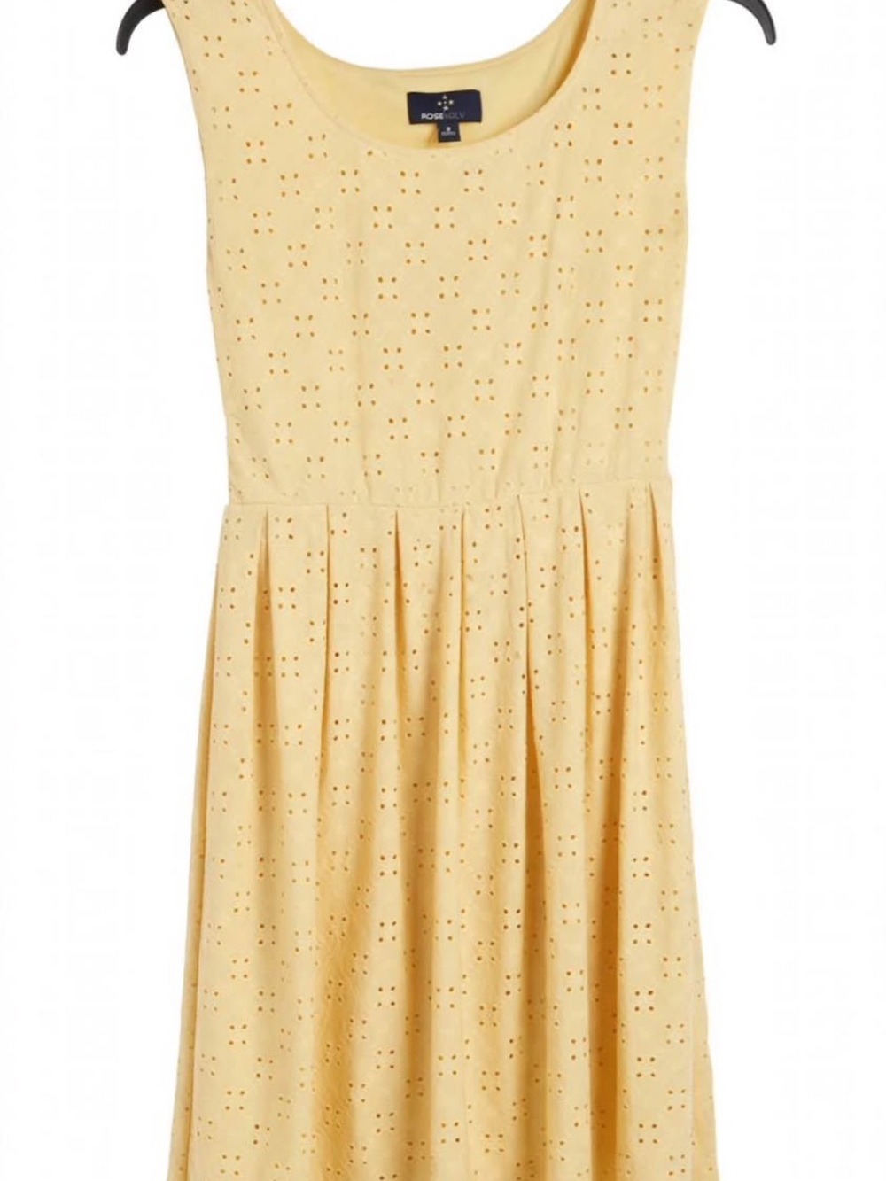 Rose & Olive Pale Yellow Eyelet Summer Dress